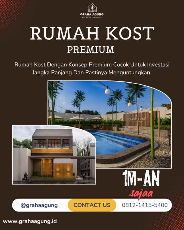 dijual kost jl chili jl perum joyo