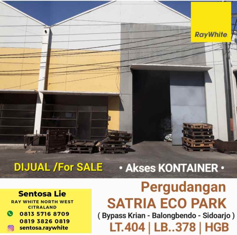 dijual ruko gudang kantor jalan bypass krian