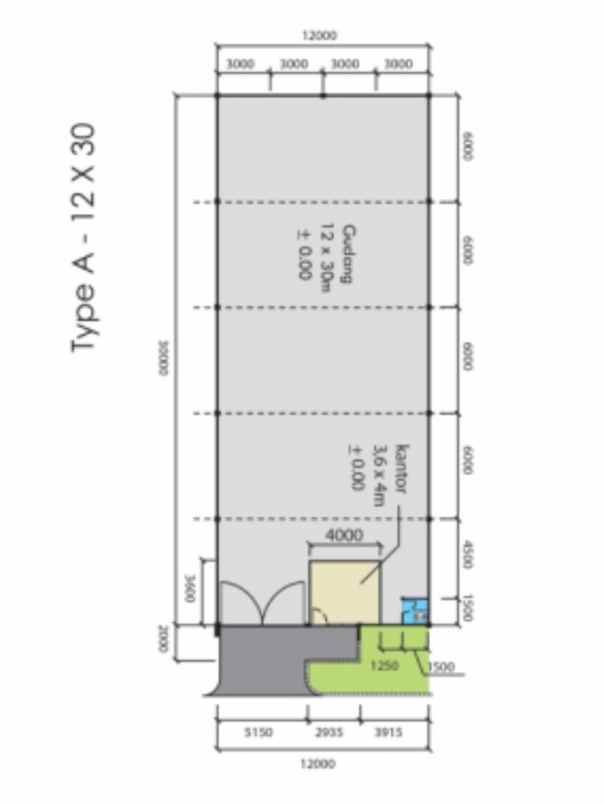 dijual ruko gudang kantor pergudangan safe n lock