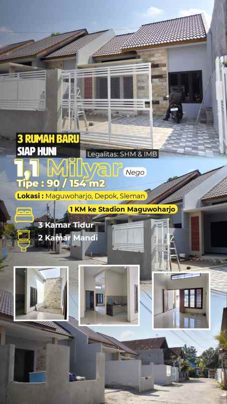 dijual rumah 1 km ke stadion maguwoharjo