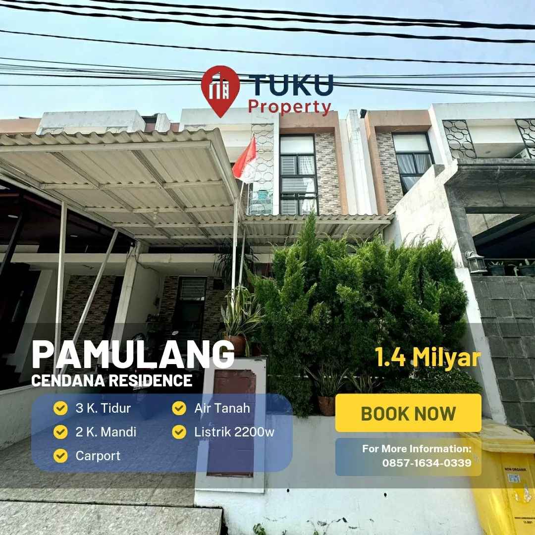 dijual rumah 2 lt di cendana residence pamulang