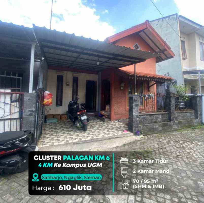 dijual rumah 4 5 km ke ugm
