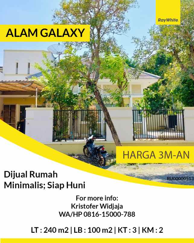 dijual rumah alam galaxy surabaya