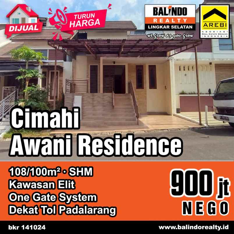 dijual rumah awani residence