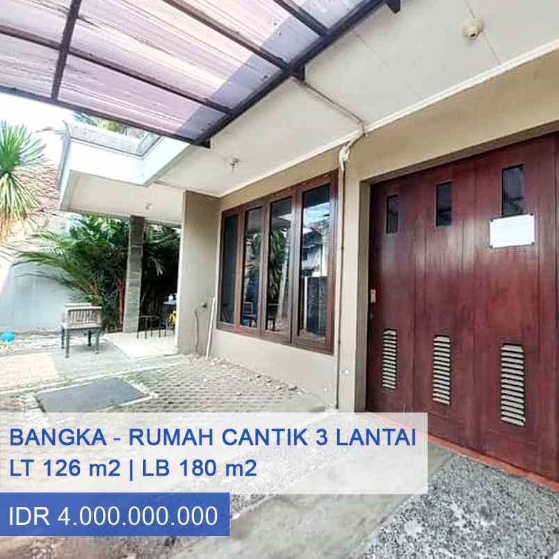 dijual rumah cantik di jl bangka jakarta selatan