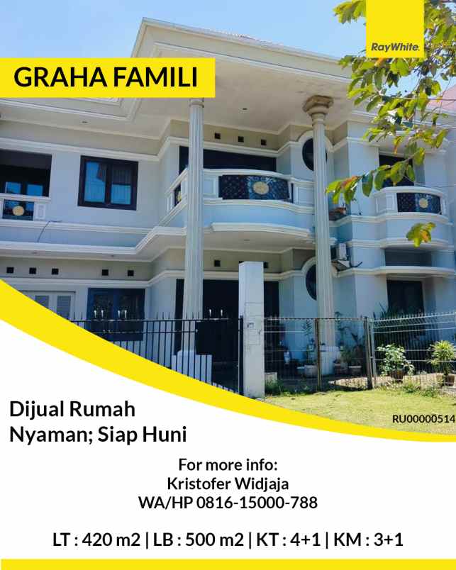 dijual rumah graha famili surabaya