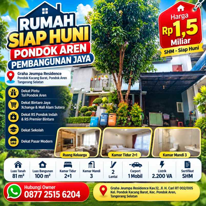 dijual rumah graha jeumpa residence kav