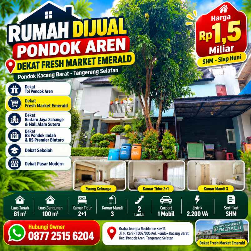 dijual rumah graha jeumpa residence kav