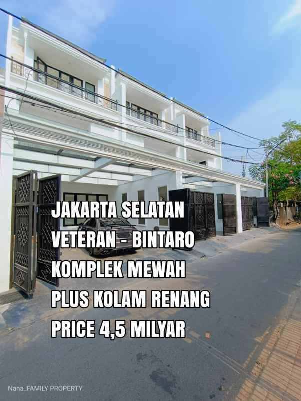 dijual rumah jalan raya bintaro veteran