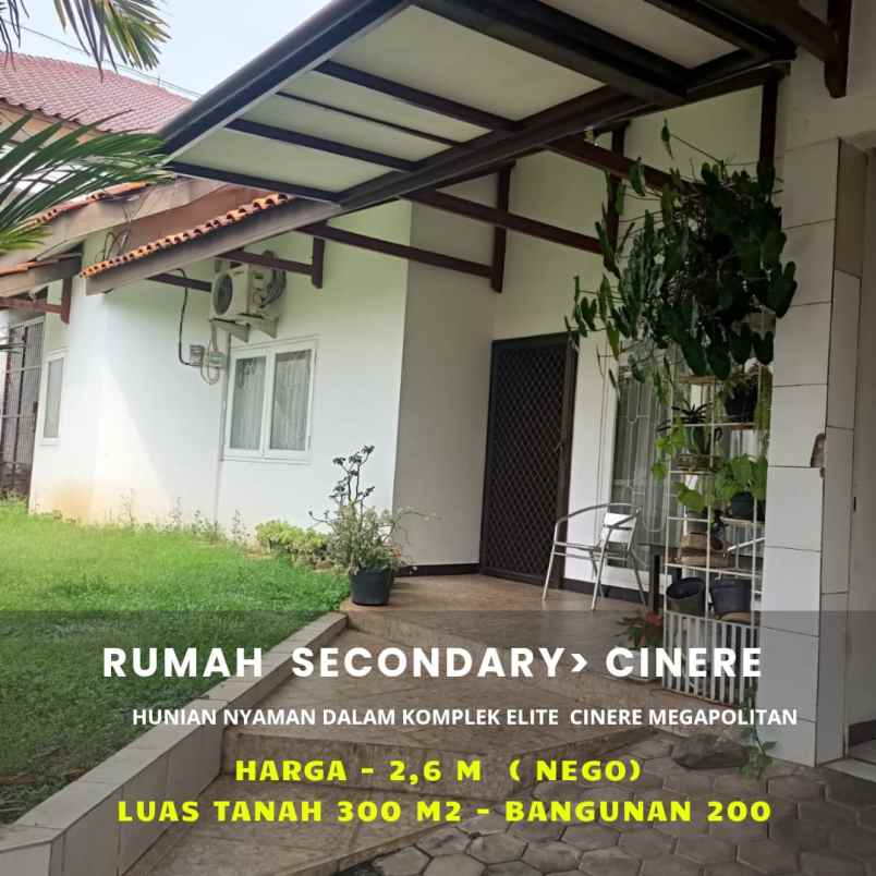 dijual rumah jalan raya cinere komplek