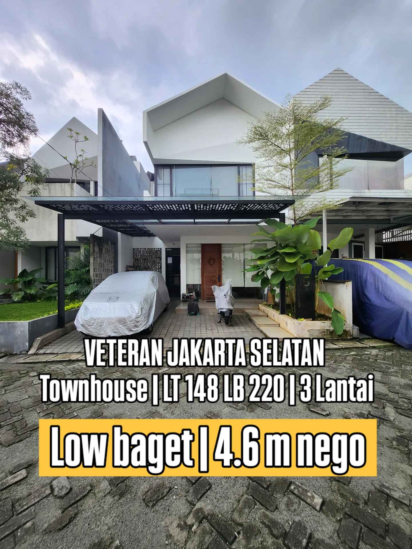 dijual rumah jalan raya rc veteran bintaro