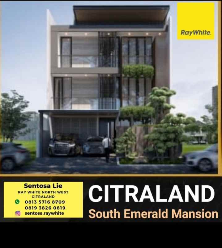 dijual rumah jalan south emerald mansion