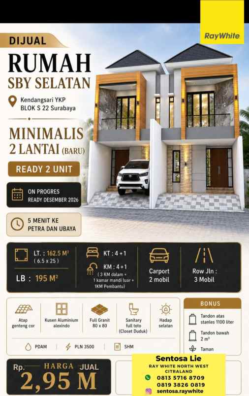 dijual rumah jalan tenggilis barat