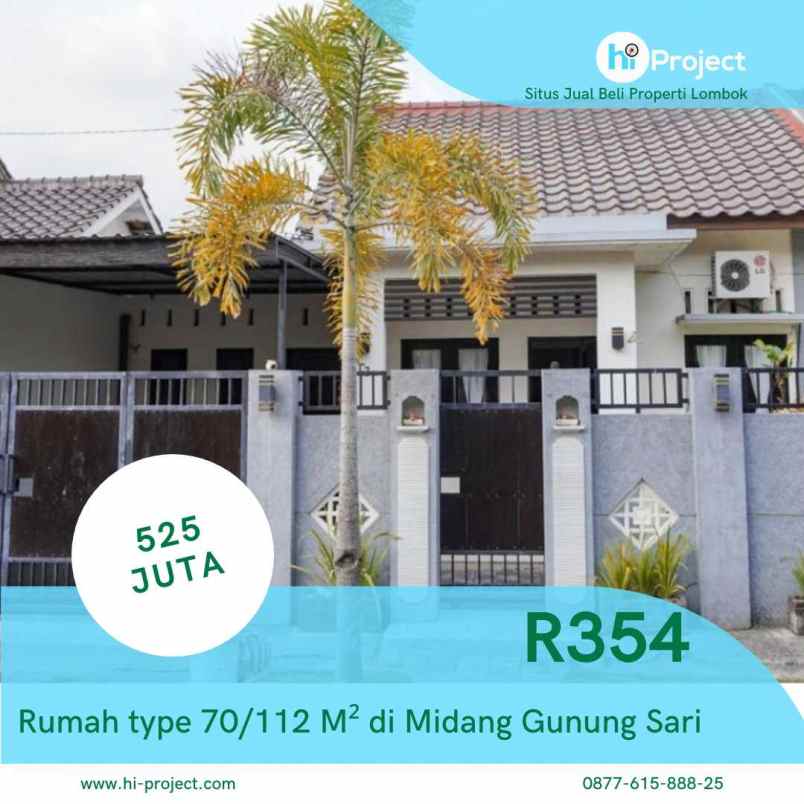 dijual rumah jl krakatau midang gunung sari