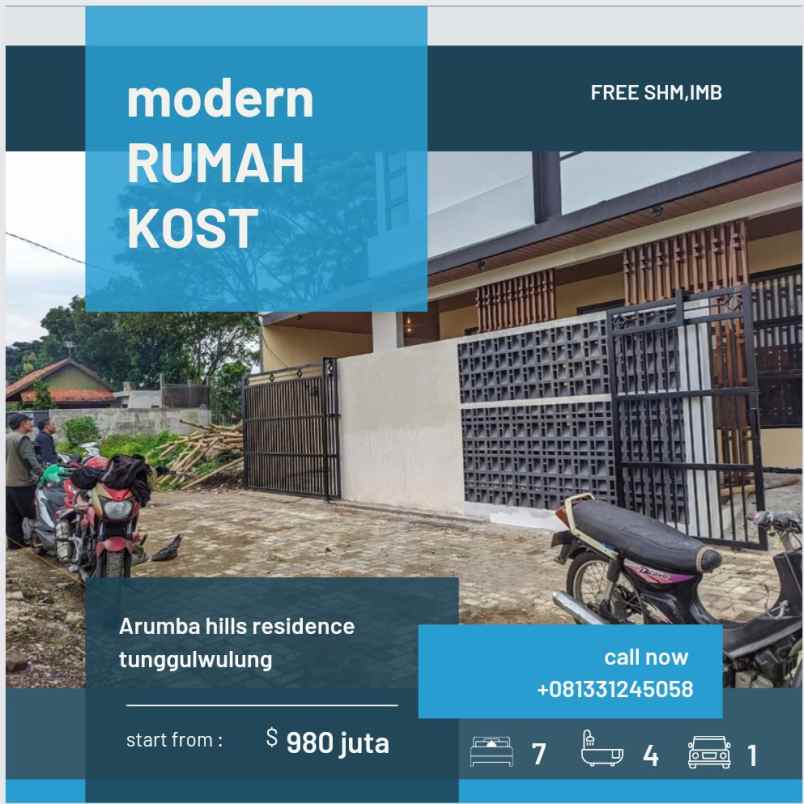 dijual rumah jl raya arumba tunggulwulung