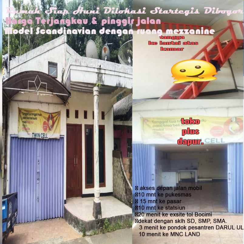 dijual rumah jl raya ciburuy bohlam kec