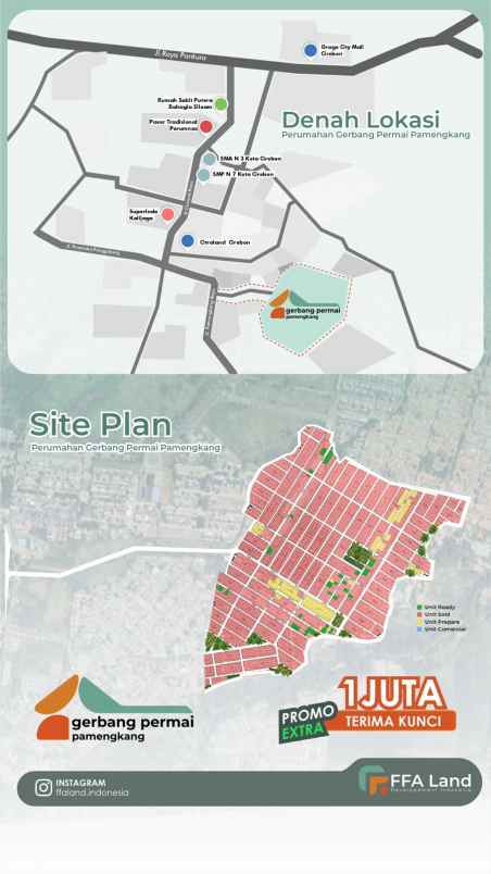 dijual rumah lokasi di belakang citraland