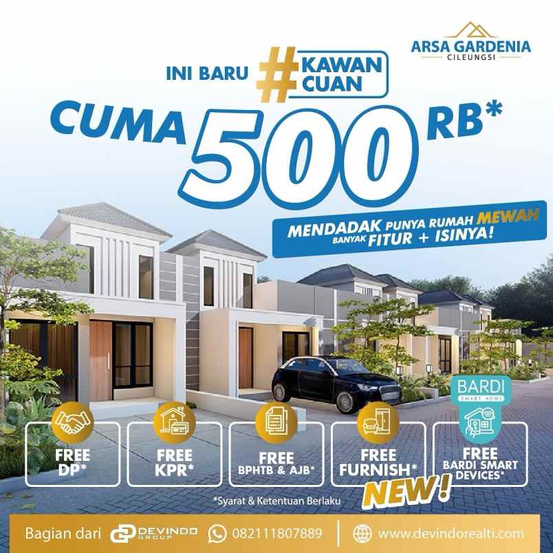 dijual rumah minimalis modern di cileungsi bogor