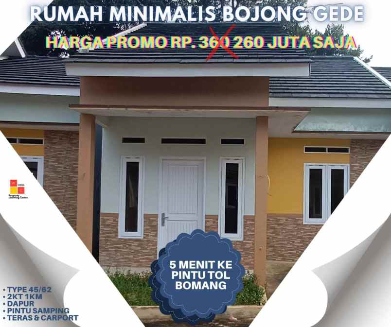 dijual rumah nangeran tajurhalang