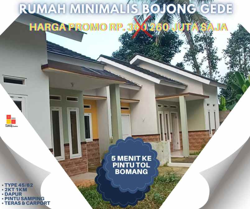 dijual rumah nangeran tajurhalang