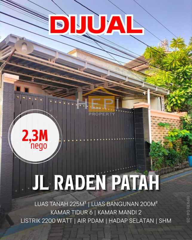 dijual rumah ngembun raden patah semarang