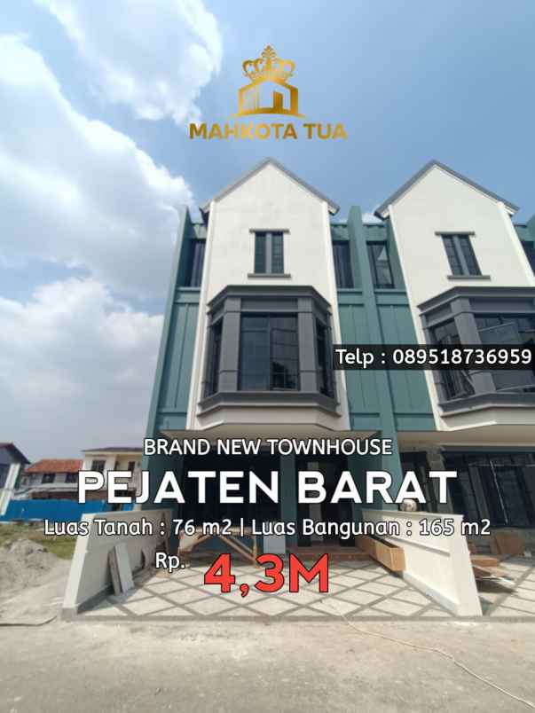 dijual rumah pejaten barat kemang