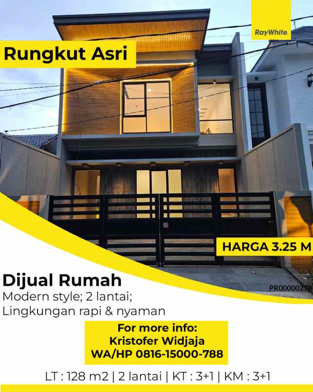 dijual rumah rungkut asri