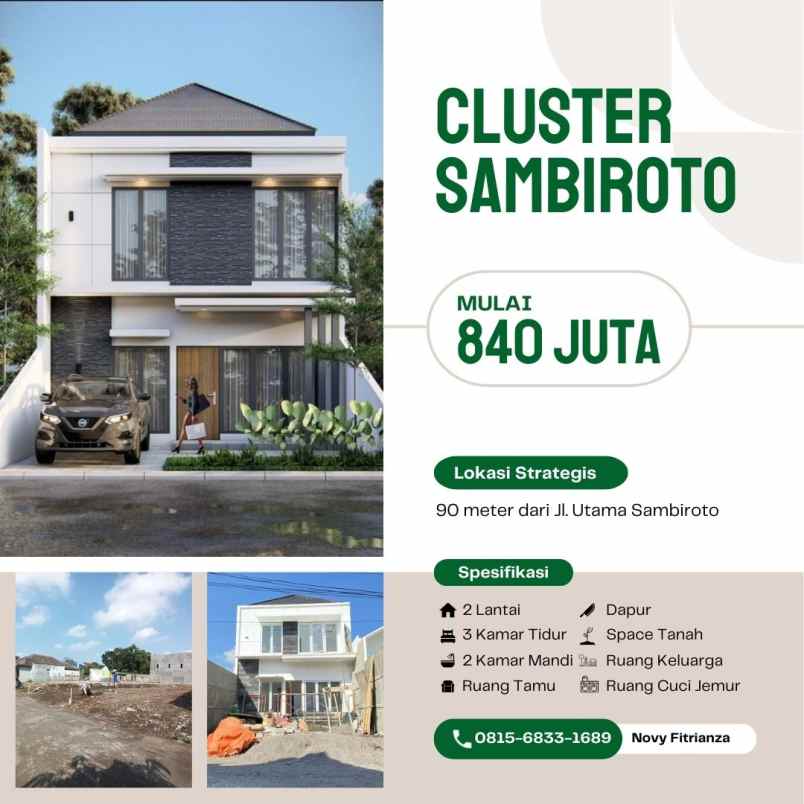 dijual rumah sambiroto purwomartani kec