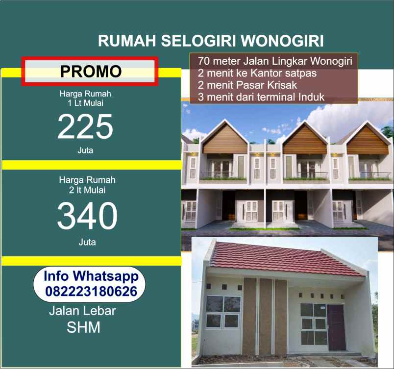 dijual rumah selogiri wonogiri