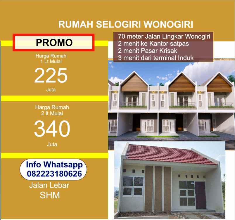 dijual rumah selogiri wonogiri