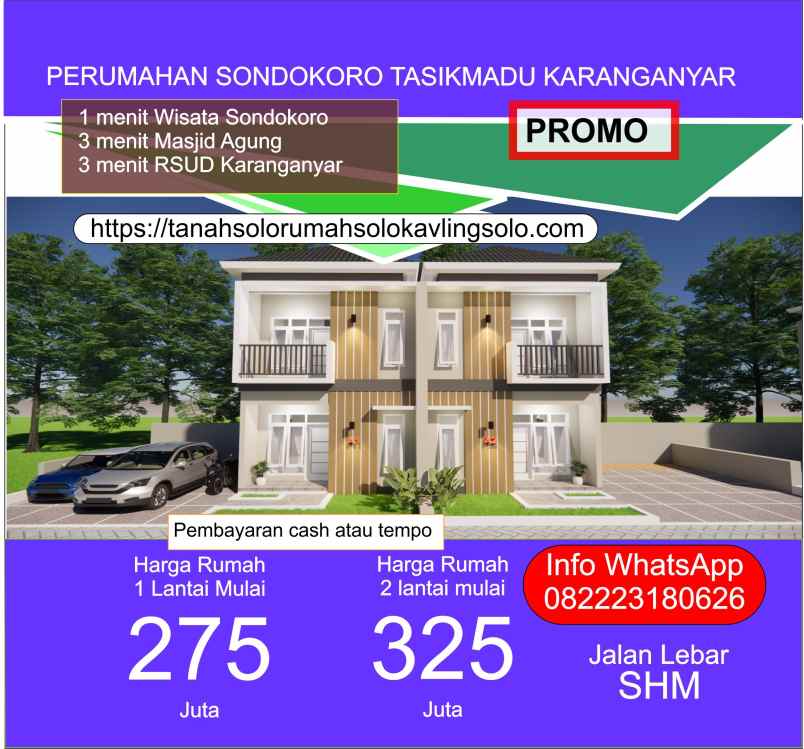 dijual rumah sondokoro tasikmadu