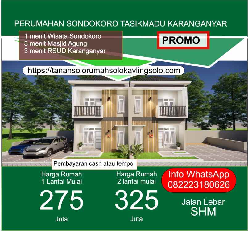 dijual rumah sondokoro tasikmadu