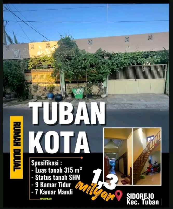dijual rumah strategis di tuban kota