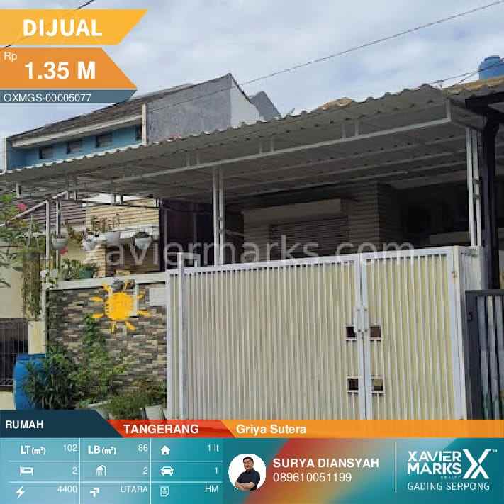 dijual rumah sudah renov di griya sutera alam sutera