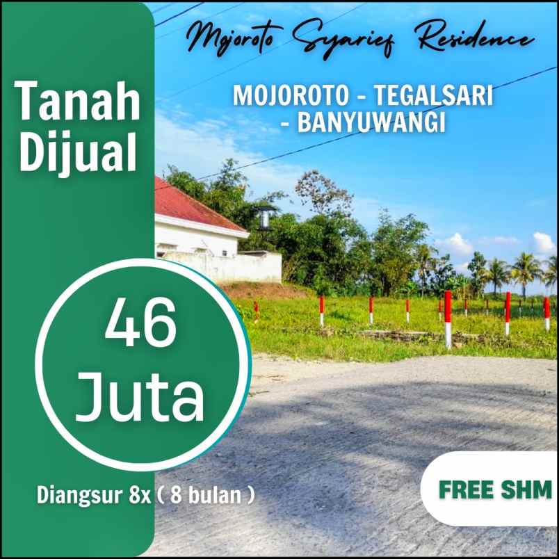 dijual tanah di tegalsari banyuwangi