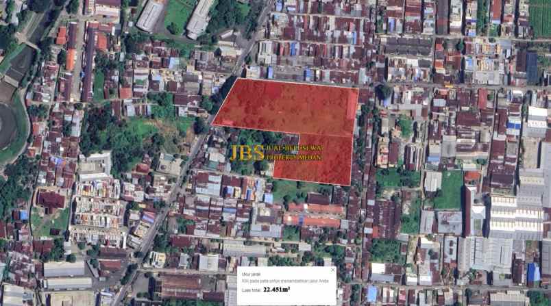 dijual tanah jalan brig jend zein hamid