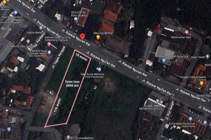 dijual tanah jalan by pass nusa dua