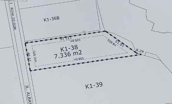 dijual tanah jl albasia utara 1