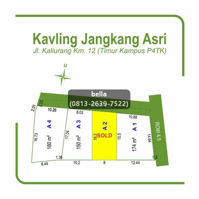 dijual tanah jl besi jangkang