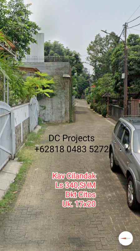 dijual tanah jl cilandak