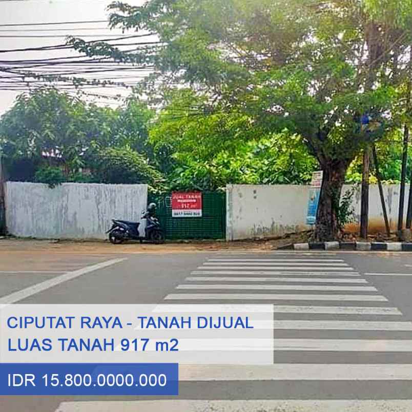 dijual tanah jl ciputat raya kebayoran