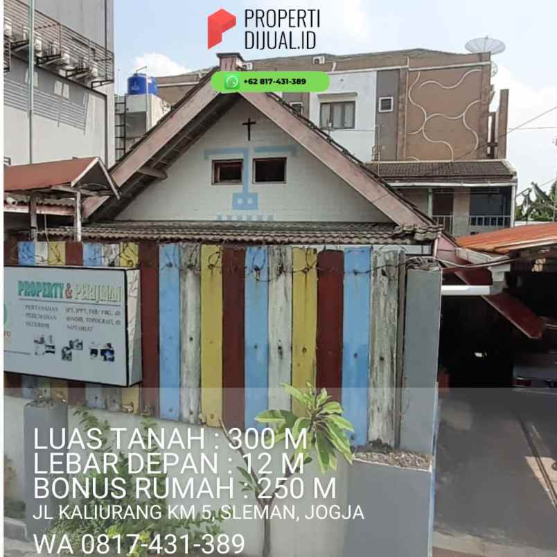 dijual tanah jl kaliurang catur tunggal