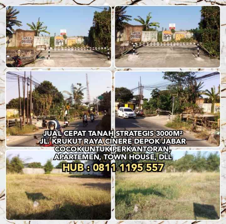 dijual tanah jl krukut raya cinere