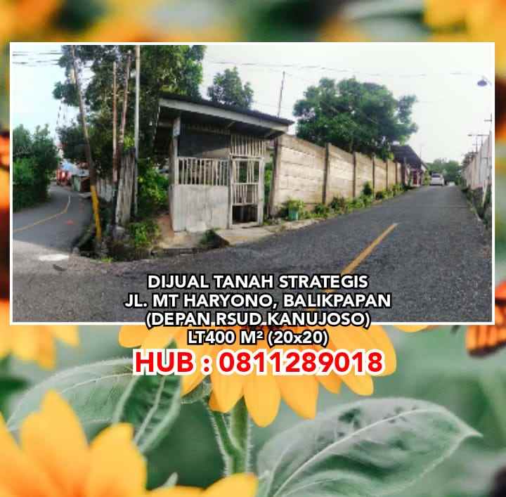 dijual tanah jl mt haryono balikpapan