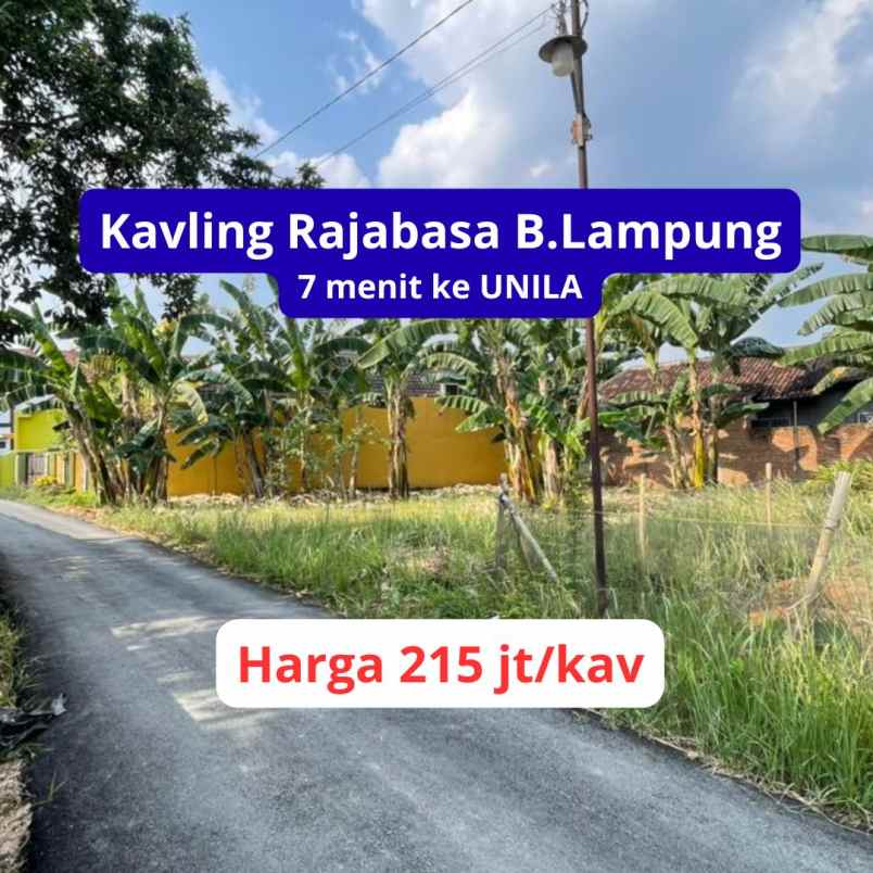 dijual tanah jl nunyai