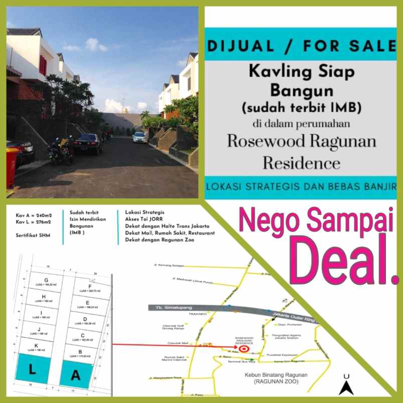 dijual tanah ragunan