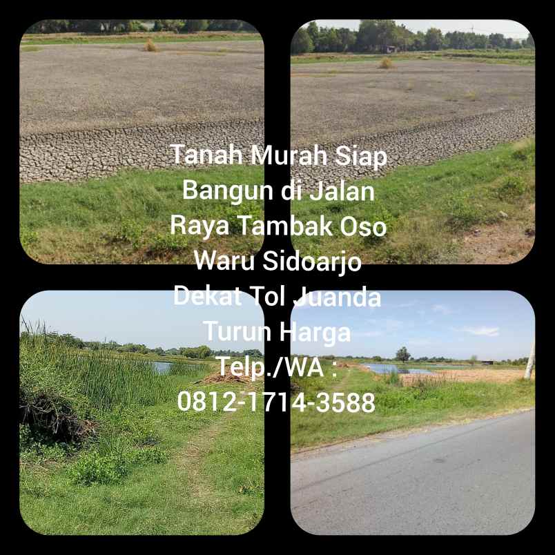 dijual tanah raya tambak oso