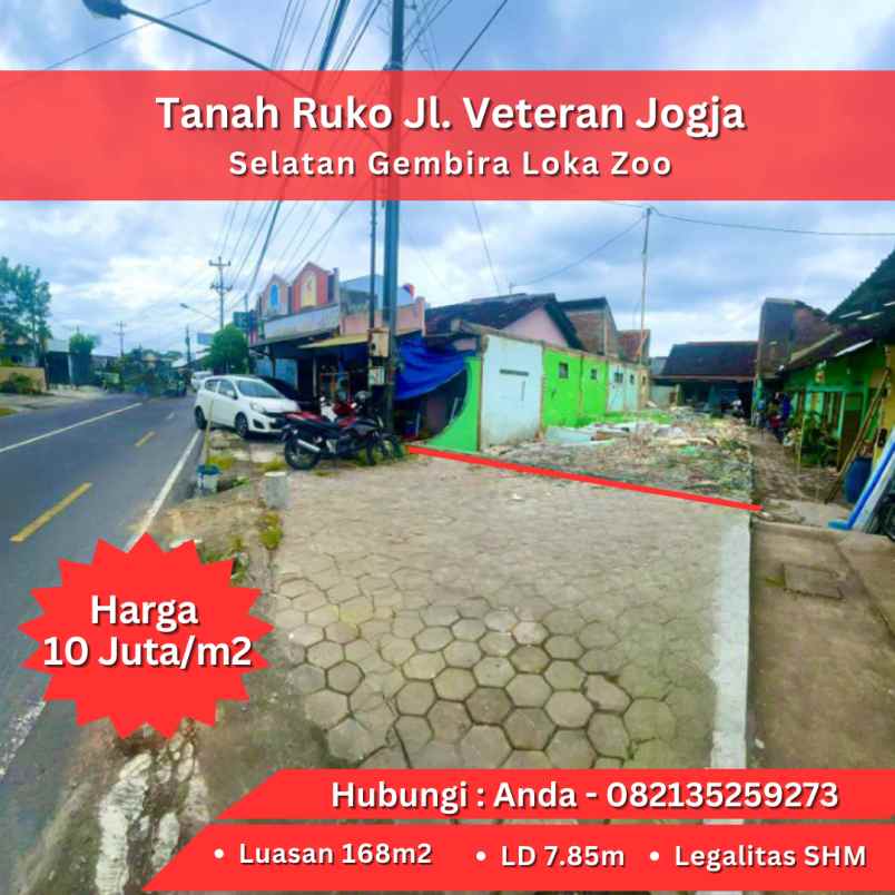 dijual tanah ruko pandeyan dekat gembira loka zoo