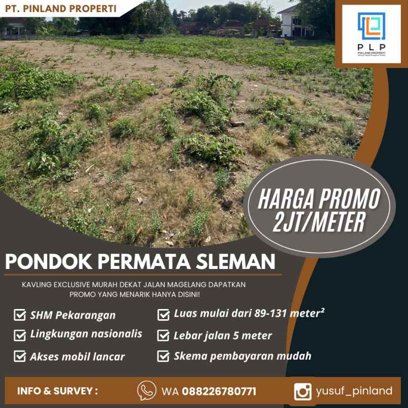 dijual tanah sanggrahan caturharjo