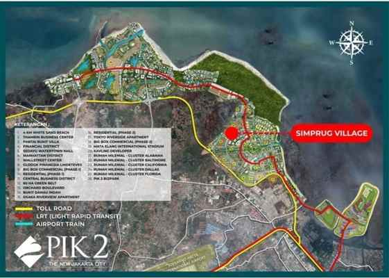 dijual tanah simprug village pik2